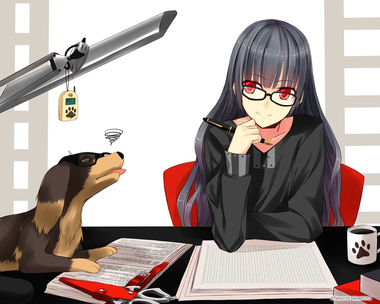 Dog & Scissors